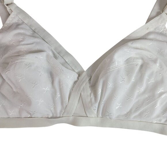 Dandy By Youthcraft Wireless Bra White 44C Adj Full Coverage Lined Unpadded VTG - Picture 3 of 9